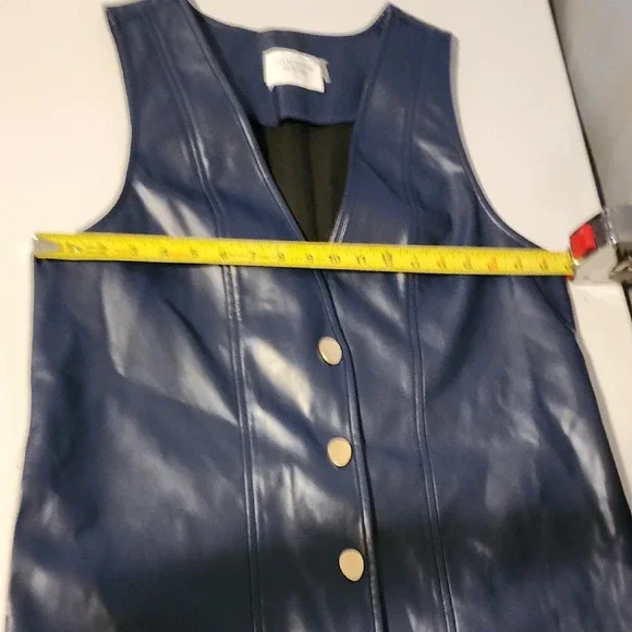 Hyacinth House Navy Faux Leather Dress - Picture 4 of 4